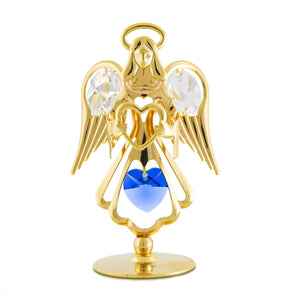 Birthstone Small Angel Heart Figurine