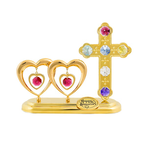 Double Hearts with Cross - Custom Occasions Figurine