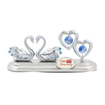 Twin Swans Double Heart - Anniversary Figurine