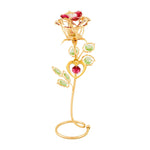 Large Gold Rose with Heart Magnet (Red)