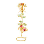 Large Gold Rose with Butterfly Magnet (Topaz)